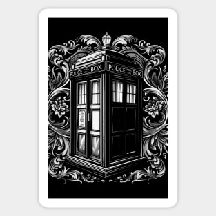 Gothic Tardis Sticker